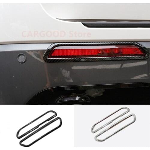 ABS Chrome/Carbon fiber For Ford Explorer 2020 2021 Accessories Back Tail Rear Fog Light Lamp Cover Trim Sticker Car Styling