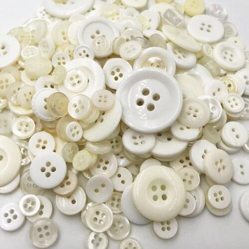 White mix size 50 Gram DIY Making Hand Knitting dolls clothing Buttons Resin Promotions Mixed Sewing Scrapbook PH218