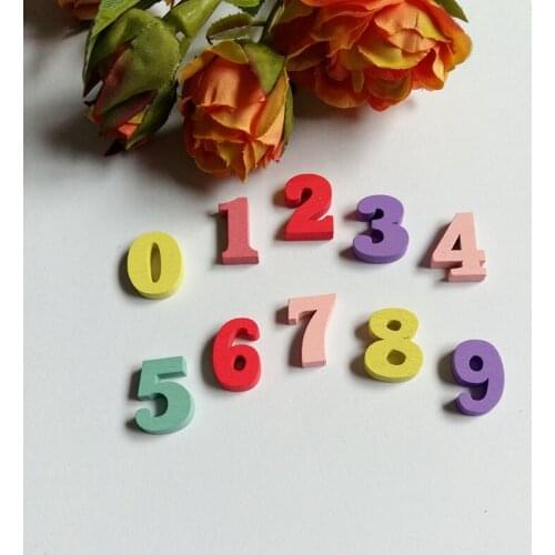 150pcs randomly mixed Assorted Flat Back Wood Number and Letters Flatback Wooden bead Scrapbooking diy Accessories for craft