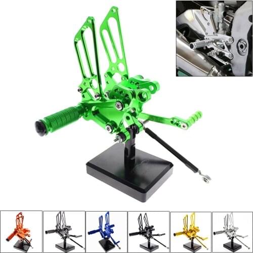 CNC Aluminum Motorcycle Rear Adjustable Rear Sets Set Footrests For MV Agusta F4 1000 1998-2009 1999 2000 2001 2002