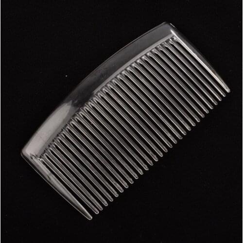 100pcs 9x5cm handmade comb 30 tooth plastic headwear hair accessories women transparent white clear plastic hair comb findings