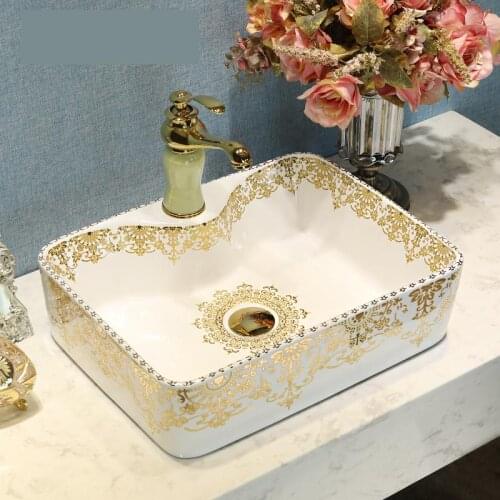 China Artistic Handmade Art wash basin Ceramic Counter Top Wash Basin Bathroom Sinks hand wash art basin bathroom sinks