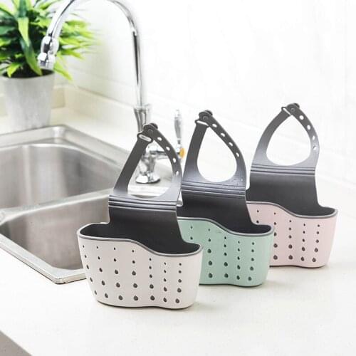 Kitchen Sink Sponge Storage Basket Drain Holder Plastic Sponge Storage Rack Basket Wash Toilet Soap Shelf Organizer Rack