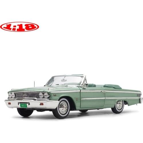 Diecast 1/18 Alloy Model Car 1963 Galaxie500XL Convertible Static Display Collection Commemorative Gift Giving Boy