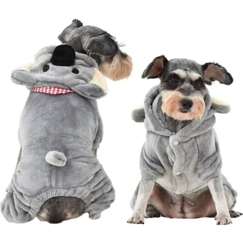 Cartoon Koala Costume Pet Cosplay Clothes Winter Fleece Dog Cat Coat Home Pajamas Hoodie Dog Coat Cute for pet