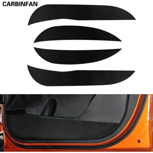 Car Styling Side Door Inner Decal Anti-kick Protective Carbon fiber Flim Sticker 4Pcs/Set For Hyundai Creta / ix25 2015 - 2018