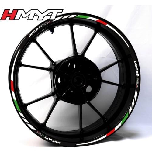 Apply to the stickers of DUCAT motorcycle 17 inch wheel hub waterproof reflective stickers rim edge stickers
