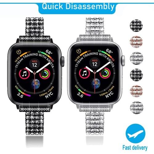 Stainless Steel Band for Apple Watch SE 6 5 4 3 Strap Jewelry Luxury 38mm 42mm Bracelet Belt for IWatch Series 5 4 3/1 40mm 44mm