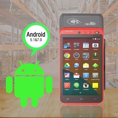 Thermal Printer 4G Handheld Android 7.0 POS Terminal Touch Screen 2D Barcode Scanner Wireless Wifi Bluetooth GPRS Barcode