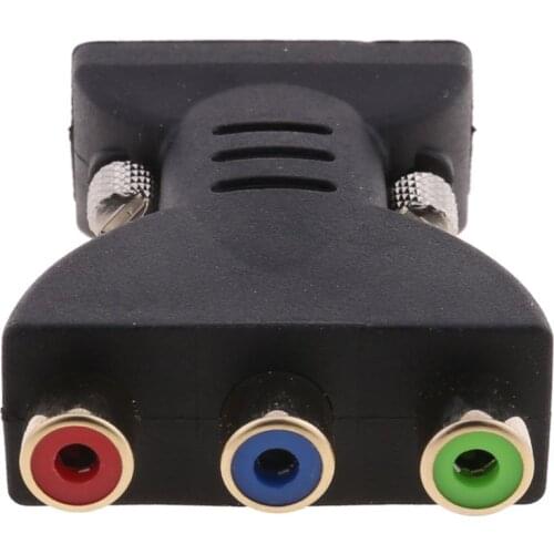VGA to AV Adapter VGA to 3RCA Plug Converter Component Video Jack Connector for DVD TV High Definition Devices