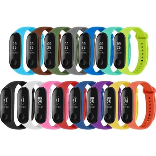 15pcs Silicone Watchband Replacement Bracelet for Xiao mi Mi Smart Band 4 3