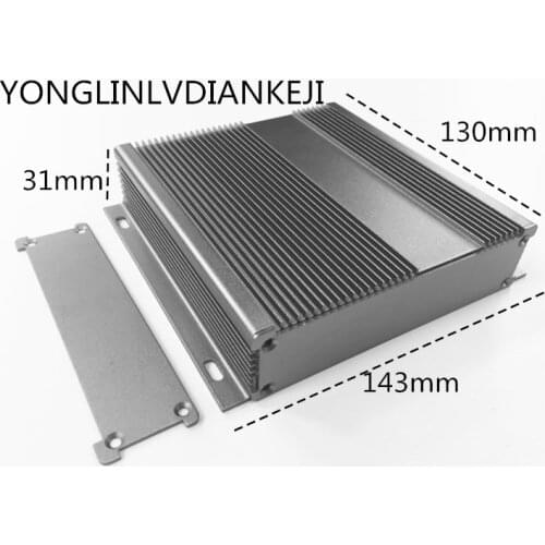 2pcs Controller board DIY enclosure 143*31-130mm aluminum box aluminum extrusion enclosure Signal amplifier housing