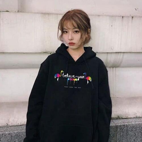 2019 Autumn Winter Hoodies And Sweatshirts Women Kawaii Cartoon bird Loose Casual Sweatshirt Female Sudaderas Mujer