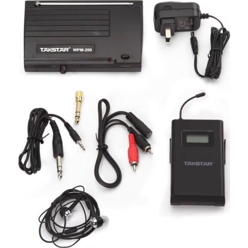 5set/lot wholesale factory price Takstar wpm-200 wireless monitor earphones system on-stage performance monitoring set 50 meters