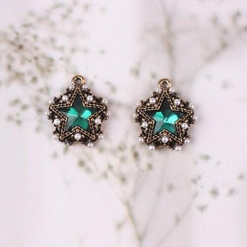 5 Pcs/Lot Rhinestone Pearl star Plate Diamond Button Jewelry Scarf For Hair Accessories Sewing Decorative Clothing Coat