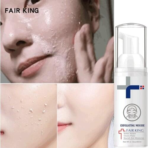 60ml Facial Exfoliating Mousse Deep Remove Cleaning All Skin Types Smooth Skin Exfoliator Peeling Gel Face Washing Product