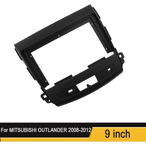 9 INCH Radio Fascia fit For MITSUBISHI OUTLANDER 2008-2012 Stereo DVD Player Install Surround Trim Panel Audio Frame Cover Bezel