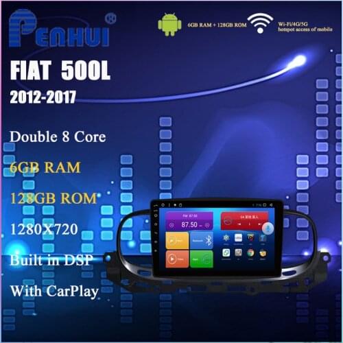 Car DVD For FIAT 500L (2012-2017) Car Radio Multimedia Video Player Navigation GPS Android10.0 Double Din