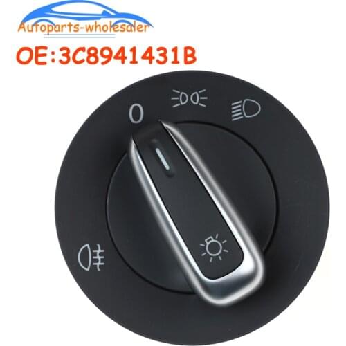 3C8941431B 3C8 941 431B For Volkswagen VW golf 5 6 jetta tiguan caddy passat b6 cc Touran Car Chrome Headling Fog Lamp Switch