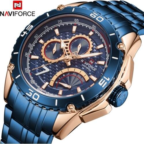 NAVIFORCE Top Luxury Brand Mens Watches Military Analog Date 24hour Quartz Waterproof Male Wrist watch Clock Relogio Masculino