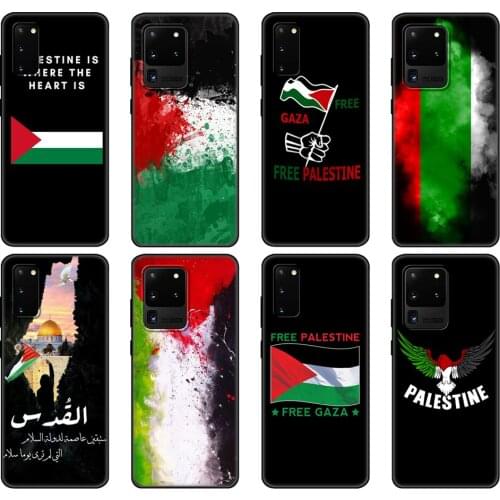 Black tpu Case For Samsung galaxy S20 /S20 PLUS/S20 ultra/S20+ /S20FE back cover Palestine Flag