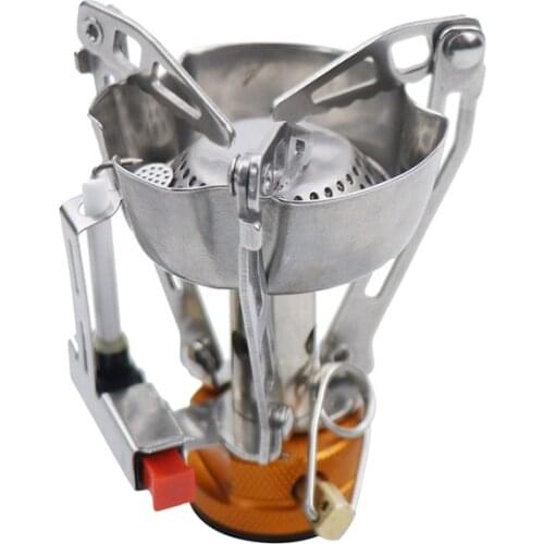 Camping Gas Stove Portable Mini Stove Ignition Adjustable Valve for Outdoor Backpacking Hiking Cooking