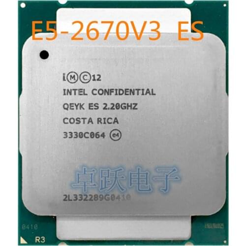 Intel Xeon ES version QEYK E5-2670V3 2.20GHZ 30M 12-CORES 22NM E5 2670V3 LGA2011-3 free shipping