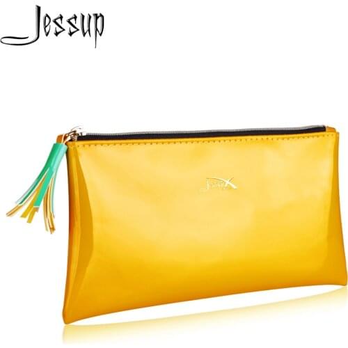 Jessup Citrus Cosmetics Bag PU Lether Set for Women Makeup Accessories Tools Travel Beauty Bags