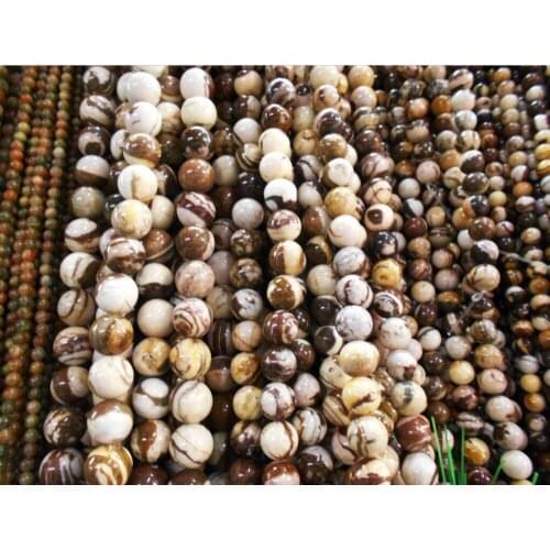 Quality Ocean Natural Stone Round Loose Beads For jewelry Making 4/6/8/10/12MM Bracelet Strand DIY