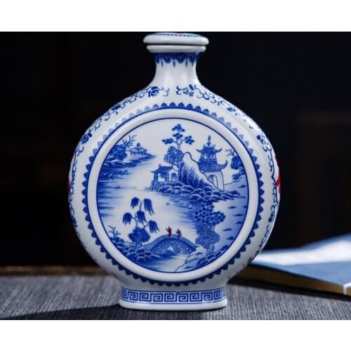 Chinese Ancient Flagon Flask Ceramic Creative Flagon Bottle Alcohol Bottle Sake Piersiowka Na Alkohol Ceramic Tableware ED50JH