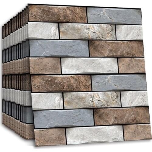 Brick Wallpaper Peel and Stick Removable Wall Paper Self Adhesive Faux 3D Vinyl Flooring Sticker for Kitchen Bedroom Bathroom 3D