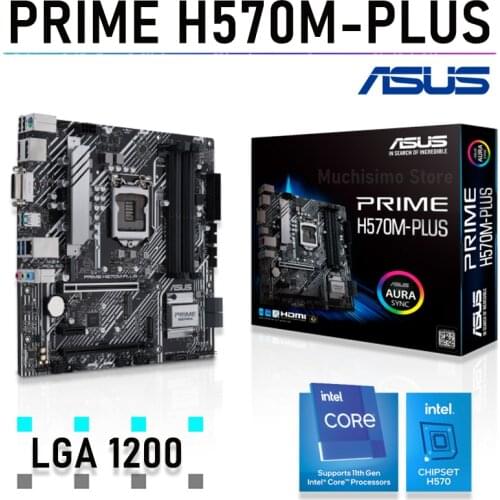 LGA 1200 Asus PRIME H570M-PLUS Gaming Motherboard Support 10th/11th-Gen Intel CPU DDR4 128GB M.2 Intel H570 Gaming Placa-mãe New