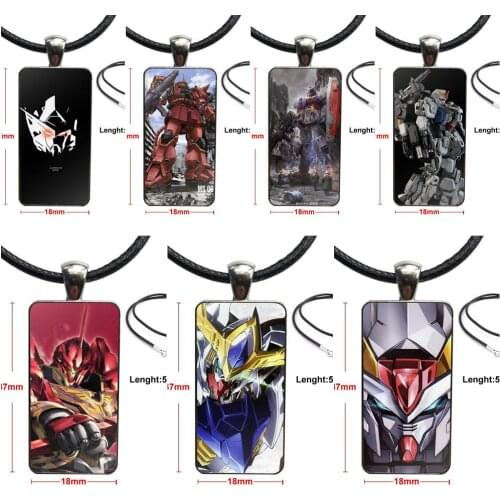 Mobile Suit Gundam Glass Pendant Galaxy Pendant Necklace Women Steel Plated Necklaces Jewelry For Women Girl Gift