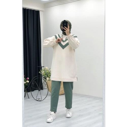 Knit Pattern Knitwear Dress Cream Hijab Dress Abaya Kaftan Headscarf Muslim Islamic Clothing Islamic Fashion Turkish Quality