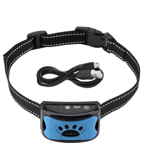 Pet Dog Anti Barking Collar Rechargeable Waterproof Barking Control Device for Dog Training Stop Barking Vibration Dog Collar