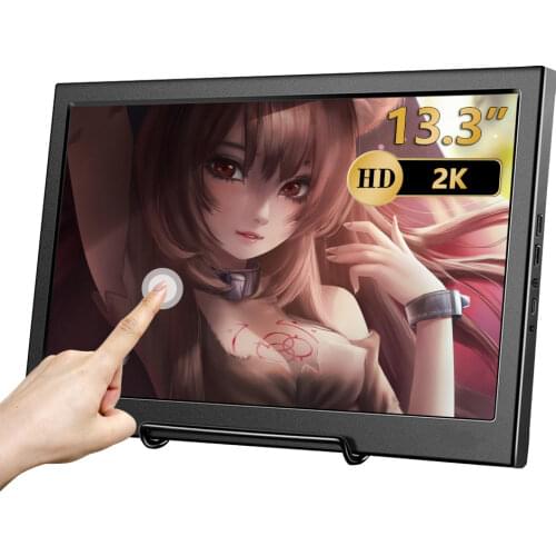 13.3 inch 2K touch screen Portable Computer gaming Monitor PC HDMI PS3 PS4 Xbo x360 IPS LCD Display Monitor for Raspberry Pi