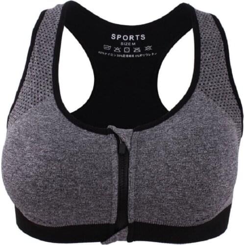 Zipper Professional Wireless Shockproof Bra Explosion Hit Color Fitness Underwear Vest Push Up Bra lingerie modis bralette lady