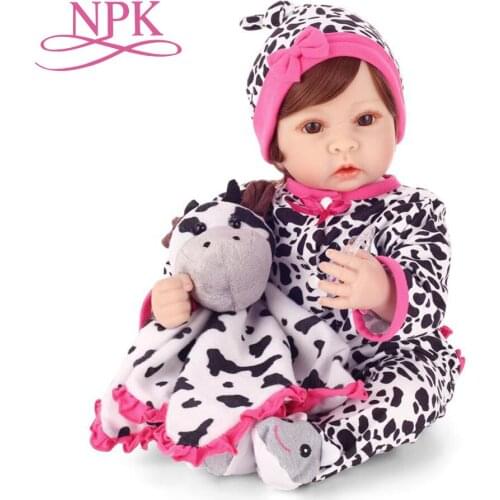 NPK simulation reborn baby doll with soft real gentle touch cute soft vinyl silicone reborn dolls kids'playmates