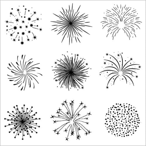 2021 New Beautiful Firework DIY Silicone Clear Stamp Cling Seal Scrapbook Embossing Album Decor Craft
