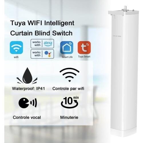 Tuya WIFI Smart Curtain Motor Curtain Blind Switch Electric Motorized Curtain Roller Shutter Control Switch Alexa AssistantIFTTT