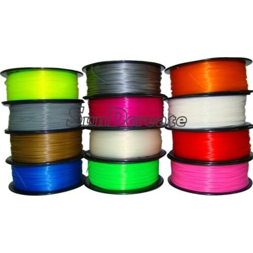 SunDcreate ABS/PLA material 1.75mm 3D Print Filament 1KG Plastic Rubber Consumables Material for 3D printer filament