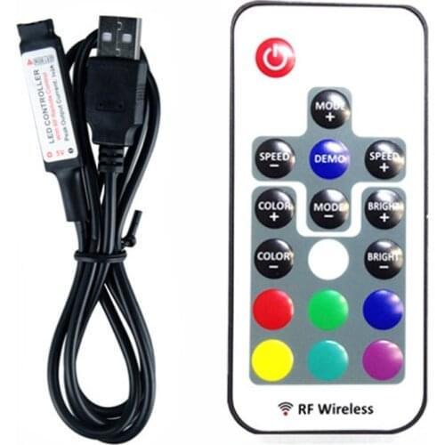 USB RGB Led Strip Remote Controller DC 5V RF Wireless Remoter 4pin For 12A RGB Led Strip Lighting Tape Light