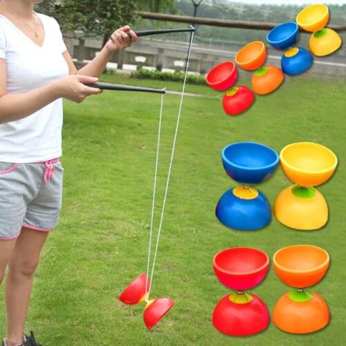 Funny Chinese YOYO 3 Bearing Clutch Diabolo Set Metal Sticks String Bag Toys ixed OR Bearing diabolo Soft Toys Children Kid toys