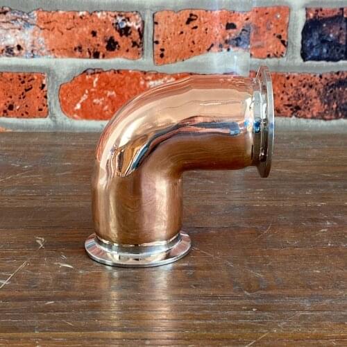 Clamp 1.5"(38mm) OD51mm Copper Elbow 90 degree