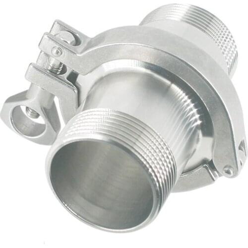 Stainless Steel SS304 1 Set Sanitary Clamp Type Male Thread Pipe Fitting + Tri Clamp+ PTFE Gasket