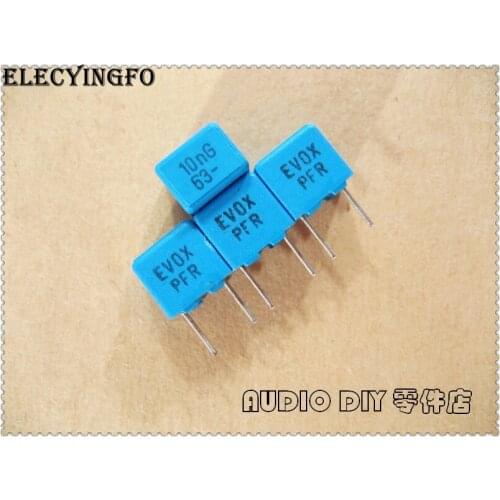 10PCS/50PCS EVOX PFR 0.01uF 63V 63v0.01uf 2% MKP high precision film capacitor 10nF 103