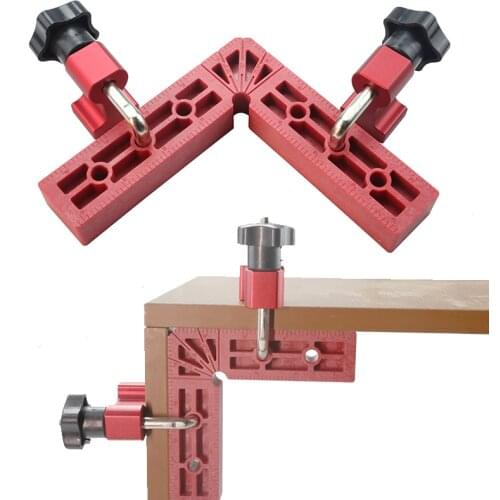120/140mm Woodworking 90Degrees L-Shaped Auxiliary Fixture Right Angle Clamps Splicing Board Positioning Corner Ruler Fixed Clip