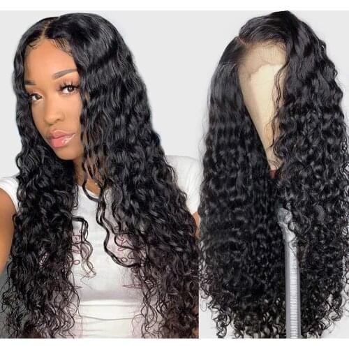 150% Desgirl 13x4 Water Wave Human Hair Wigs 32 Inch Long Brazilian Water Wave Lace Front Human Hair Wigs Remy Hair For Women