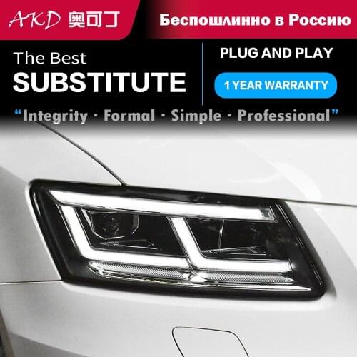 Car Styling for Audi Q5 Headlights 2009-2012 2013-2018 Q5 LED Headlight DRL Lens Double Beam bi-LED lens car headlight