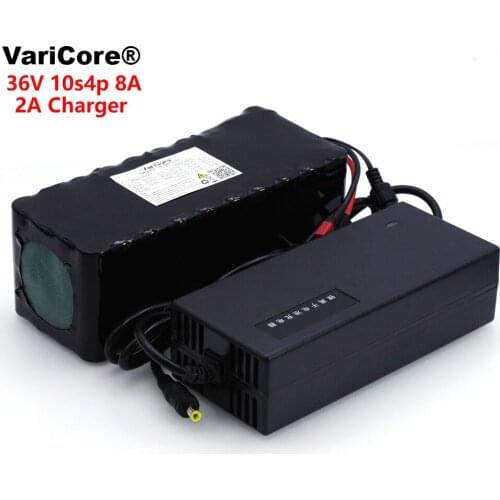 VariCore 36V 8Ah 10S4P 18650 Rechargeable battery pack ,modified Bicycles,electric vehicle 36V Protection with PCB+2A Charger